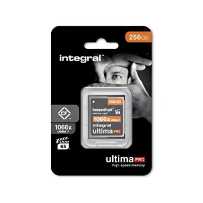 Immagine di Integral Scheda di memoria UltimaPro CompactFlash da 256 GB, 160 MB/s (1066X), VPG 65 UDMA 7