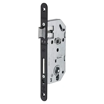 Immagine di THIRARD 00556830 Boîtier Monomax Nf têtière Noire Coffre galvanisé, epoxy noir granité Serrures Mortaiser Version cylindre Mécanisme à 2 tours