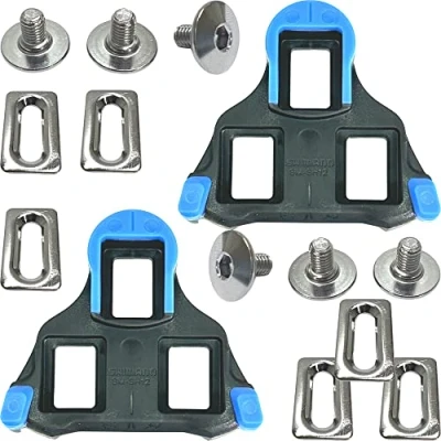 Immagine di SHIMANO SPD SL Piastre per scarpe da strada, pedali con clic (SH 12 non fisse (rotazione anteriore centrale) blu)
