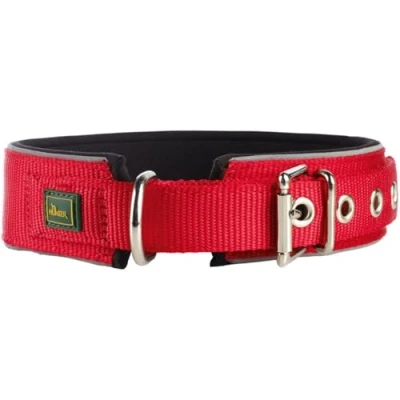 Immagine di Hunter Reflect, collare in neoprene riflettente, Nero (Red/Black), Size 45, 34 41 cm, 45 mm