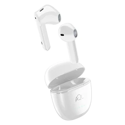 Immagine di AQL ESCAPE Auricolari Bluetooth dalla forma a capsula con tecnologia Environment Noise Cancelling custodia di ricarica 5 ore Playtime Bianco