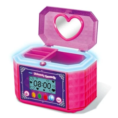 Immagine di VTech KidiSecrets, My Box portagioie rosa, cassaforte segreta 8 in 1 con codice, incinta, 9 giochi, giocattolo elettronico suoni e luci, regalo per bambini dai 4 anni ai 10 contenuto