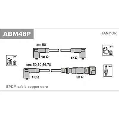 Immagine di JANMOR ABM48P Kit Cavi Accensione SEAT: Ibiza 2, Córdoba I Sedan