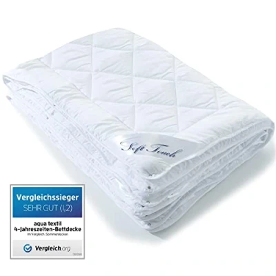 Immagine di Aqua Textil 10577 4 Seasons 2 Oeko Tex piumone singolo in microfibra, 135 x 200 cm, extra Caldo completo invernale 100% Jahresdecke morbida, lavabile a 90 (con automatici)
