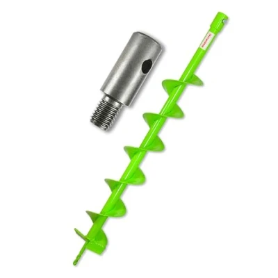 Immagine di trivella WERHE® Profi, per perforatrice 120 mm robusta con adattatore m14 pali pozzi punta precisa.