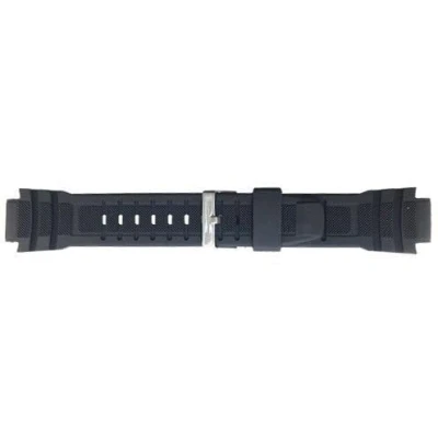 Immagine di Cinturino orologio nero in gomma resina compatibile con Casio Ref W2132