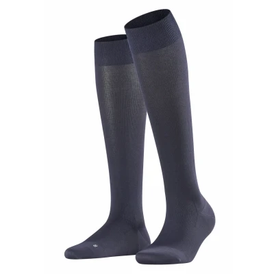 Immagine di FALKE Energizer W KH materiale morbido con compressione 1 paio, Calzini lunghi Donna, Blu (Dark Navy 6379) Circonferenza polpaccio W2, 39 40