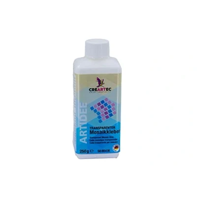 Immagine di Creartec Colla per mosaico trasparente, superfici non assorbenti, 250 g, made in Germany