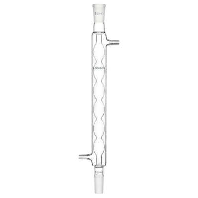 Immagine di Labasics Borosilicato Vetro Condensatore Allihn con 24/40 Comune e Lunghezza Giacca 300mm, in da Laboratorio Glass Condenser