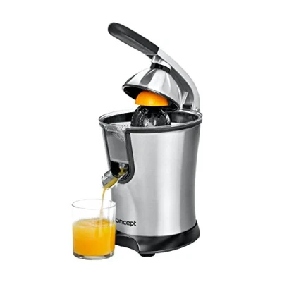 Immagine di Concept Hausgeräte CE3520 Spremiagrumi elettrico, con braccio a leva, 750 ml, 160 W, Acciaio inox/Nero
