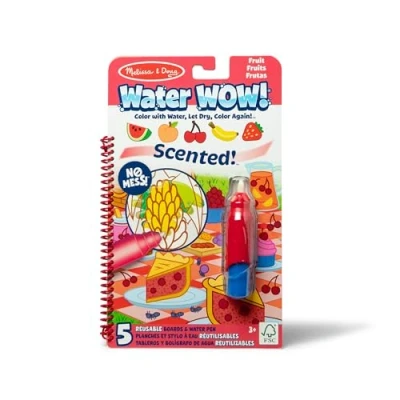 Immagine di Melissa &amp; Doug Scented Water Wow Blocco attività da colorare Riutilizzabile sensibile all&#039;Acqua, Giocattolo Viaggio Frutta, Multicolore, 50286