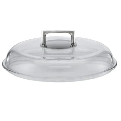 Immagine di Rösle Borosilikat Glasdeckel 32 cm Coperchio in Vetro, Argento/Trasparente