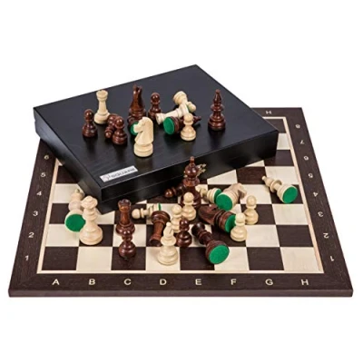 Immagine di Square PRO Scacchi in Legno Set No 5 Wenge Lux Scacchiera + Staunton