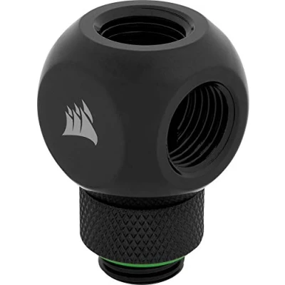 Immagine di Corsair Hydro X Serie, Splitter a Y Rotary XF (Filettature BSPP G1/4 Standard, Meccanismo di Rotazione Tenuta, Finitura Alta Qualità, Ottimizzato per Portate Elevate) Nero, Taglia unica