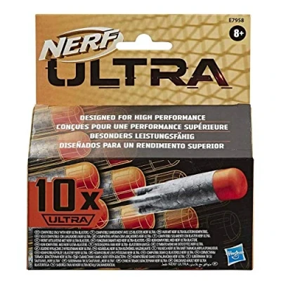 Immagine di Nerf E7958EU4 10 Refill Pack The Ultimate Dart Blasting Compatibile Solo Ultra Blasters, Tinta Unita, Multicolore,