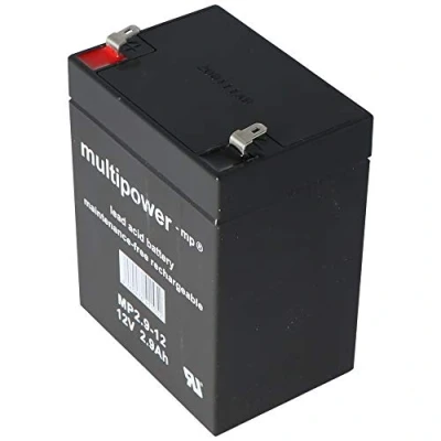 Immagine di MultiPower MP2.9 12 Volt 2,9 Ah Pb Faston 4,8 mm batteria al piombo senza omologazione VdS