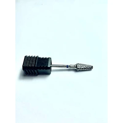 Immagine di STALEKS PRO Punta per fresa in metallo duro unghie, tipo &quot;cono&quot;, durezza blu, diametro testa 6 mm/parte operante 14 mm