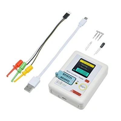 Immagine di Tester a transistor multifunzione, TC T7 H TFT ESR Resistore Misurazione condensatore con un solo tasto, visualizzazione grafica per diodi triodi condensatori resistori