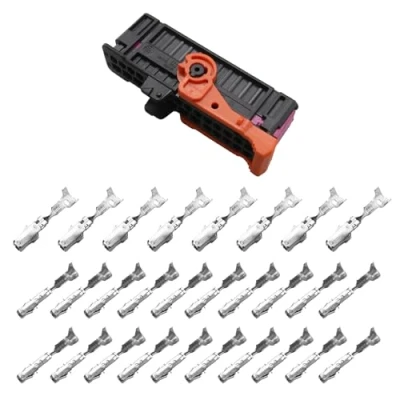 Immagine di YINETTECH 1 set di cablaggio per portiera auto, kit riparazione connettore a 28 pin, compatibile con Seat Skoda VW 1K0937702C