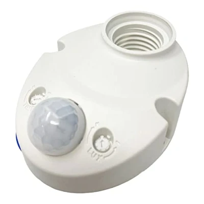 Immagine di Vetrineinrete® Sensore di movimento 360 Pir infrarossi con attacco E27 rilevatore presenza per lampadine 60 watt