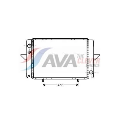 Immagine di AVA COOLING SYSTEMS Radiatore motore Rame 645mm 391mm 36mm Alette di raffreddamento saldate RT2107