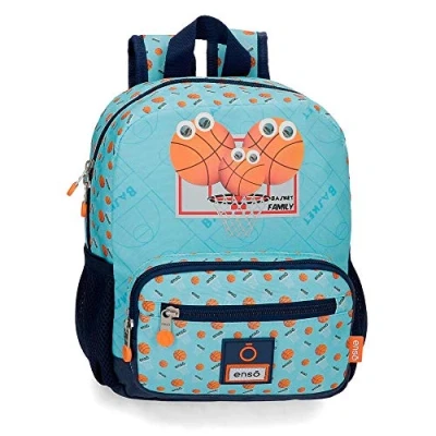 Immagine di Enso Basket Family Zainetto asilo adattabile al carrello Azzurro 23x28x10 cms Poliestere 6.44L