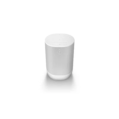 Immagine di Sonos Move 2 Speaker portatile wireless con Wi Fi, Bluetooth, Amazon Alexa, 24 ore di autonomia della batteria, base ricarica Bianco