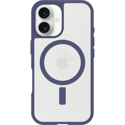 Immagine di Otterbox React Backcover per cellulare Apple iPhone 16 Viola, Trasparente Carica induttiva, Compatibile con MagSafe