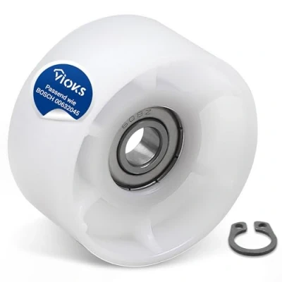 Immagine di VIOKS Cinghia trapezoidale, 45 mm, di ricambio per Bosch Siеmens 00632045 632045, rullo plastica Tendicinghia con cuscinetto a sfera asciugatrice classe extra Classixx iQ100 iQ300 iQ500 iQ700