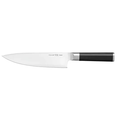 Immagine di Fiskars Coltello da Chef, Sensei, Lunghezza totale: 32,9 cm, Acciaio inox ad alto contenuto di carbonio/Plastica, 1024269
