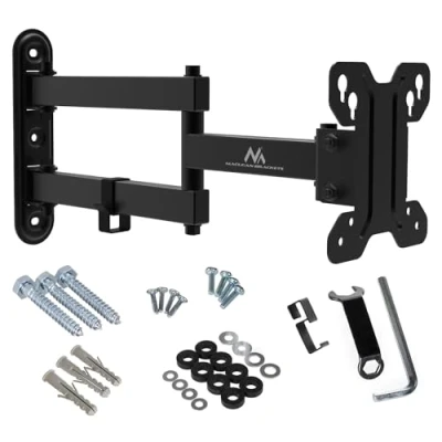 Immagine di Maclean, supporto da parete per monitor LED, al plasma, MC 740 LCD, 13 32&quot;, massima portata 30 kg, VESA 100 x 100, orientabile a 180 gradi