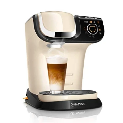 Immagine di Bosch Haushalt TASSIMO MY WAY 2 TAS6507 Beige, Nero Macchina per caffè con capsule incl. Decalcificante, One Touch, gruppo erogatore estraibile