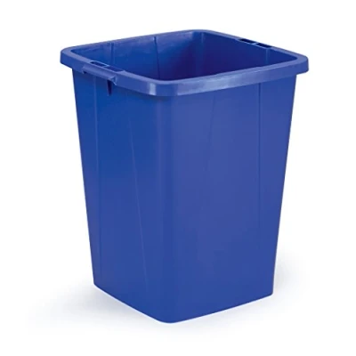 Immagine di Durable Durabin 90, contenitore per rifiuti e materiale riciclabile, maniglie, capacità 90 litri, 520x610x490 mm, blu (cod. #1800474040)
