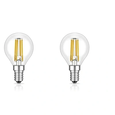 Immagine di ledscom.de 2 lampadine LED E14, G45, bianco caldo (2700 K), 4,5 W, 542lm, dimmer a 3 fasi