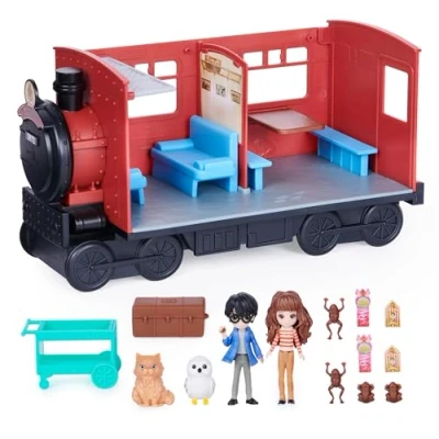 Immagine di Wizarding World Treno Hogwarts Express di Harry Potter Set gioco con 2 personaggi e 10 accessori Hermione Granger Giocattoli per bambini dai 6 anni in su