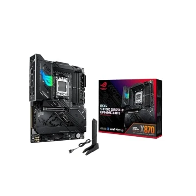 Immagine di ASUS ROG Strix X870 F Gaming WiFi Scheda madre AMD, 16+2+2 stadi di alimentazione, slot DDR5, quattro M.2, PCIe 5.0, GPU nuova generazione, 7, USB 10G con PD 3.0 fino a 30W e Aura Sync