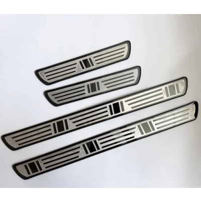 Immagine di SANSHAOWUDI 4Pezzi Acciaio Inossidabile Auto Battitacco Soglia Porta per Citroen C3 Aircross 2022, Esterno Protezione Plates Anti Graffio Scuff Car Styling Accessorio,A