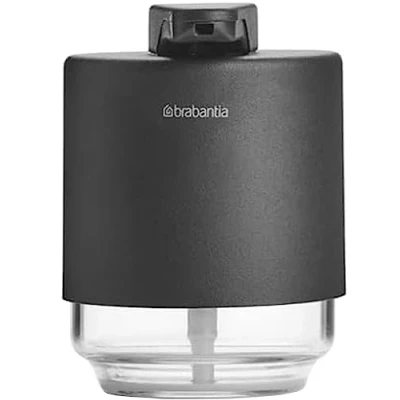 Immagine di Brabantia Mindset Portasapone Meccanismo a Pompa Antigoccia Facile da Ricaricare Realizzato in Metallo e Vetro Resistenti alla Corrosione Accessorio Bagno Infinite Grey 200 ml