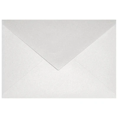 Immagine di Netuno 100 buste lettera bianco perlato formato C6 114x 162 mm 120g Aster Metallic White perlescenti per biglietti auguri invito partecipazioni matrimonio battesimo compleanno comunione