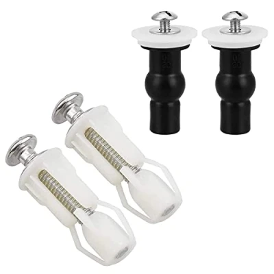 Immagine di viti per sedili WC con cerniere e bulloni fissaggio a vite in gomma espandibile, universali copriwater sedile (2 tipi)