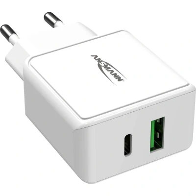 Immagine di Ansmann HomeCharger HC218PD Caricatore USB 18 W presa di Corrente uscita max. 3000 mA Num. uscite: 2 x A 2.0, C®