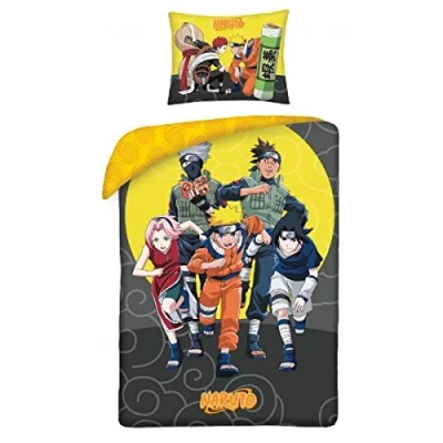 Immagine di NARUTO 5 PERSONAGGI Kakashi Sasuke Sakura Set di biancheria da letto in Cotone Copripiumino 140 x 200 cm e federa 70 90 Multicolore
