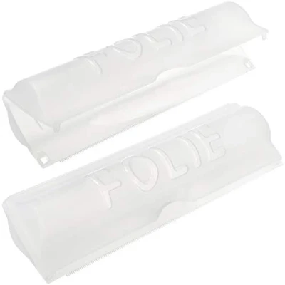 Immagine di COM FOUR® 2x taglia fogli distributore di alluminio pellicola trasparente e (2 pezzi trasparente)