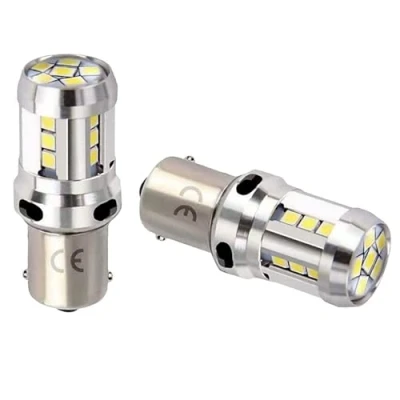 Immagine di Ba15S 1156 P21w Led 12V 24V 6W Lampadine, Bianco 6000K, Contatto Singolo Baionetta, Per Interni Auto Rv, Luce Di Retromarcia, Posteriore, Parcheggio, Luci Drl, Barca. (2 Pezzis)