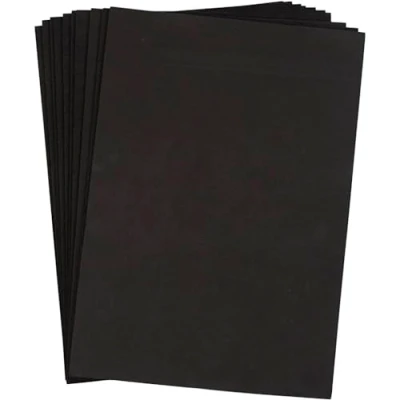 Immagine di Fogli in schiuma EVA, formato A4, 21 x 30 cm, spessore di 2 mm, 10 fogli, colore: nero