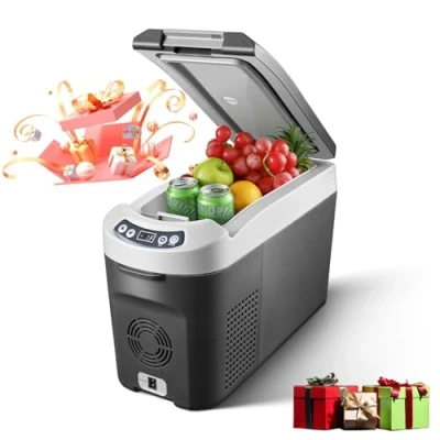 Immagine di AAOBOSI Frigo Portatile 15 litri, 12V/24V DC Frigoriferi Portatile, Contenitore refrigerante per compressore Auto Camion Picnic Campeggio da 20℃ a