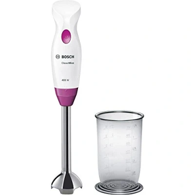 Immagine di Bosch Haushalt MSM2410PW Frullatore ad immersione 400 W con Shaker Bianco, Violetto