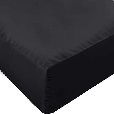 Immagine di Utopia Bedding lenzuolo con angoli per letto queen size, tasca profonda, in morbida microfibra, resistente al restringimento e allo sbiadimento, facile da pulire, 1 (nero)