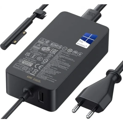 Immagine di Alimentatore Microsoft Surface,65W caricatore per Surface Pro 3/4/5/6/7+/8/9/X, Laptop 1/2/3/4/5, Go/Go2/Go3, Go 1/2/3, Book Studio