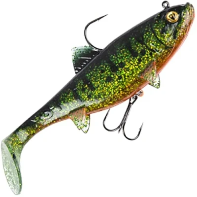 Immagine di Fox Rage Replicant Wobble Pesce in gomma Swimbait, colore: Pike UV, lunghezza/peso: 14 cm 55 g